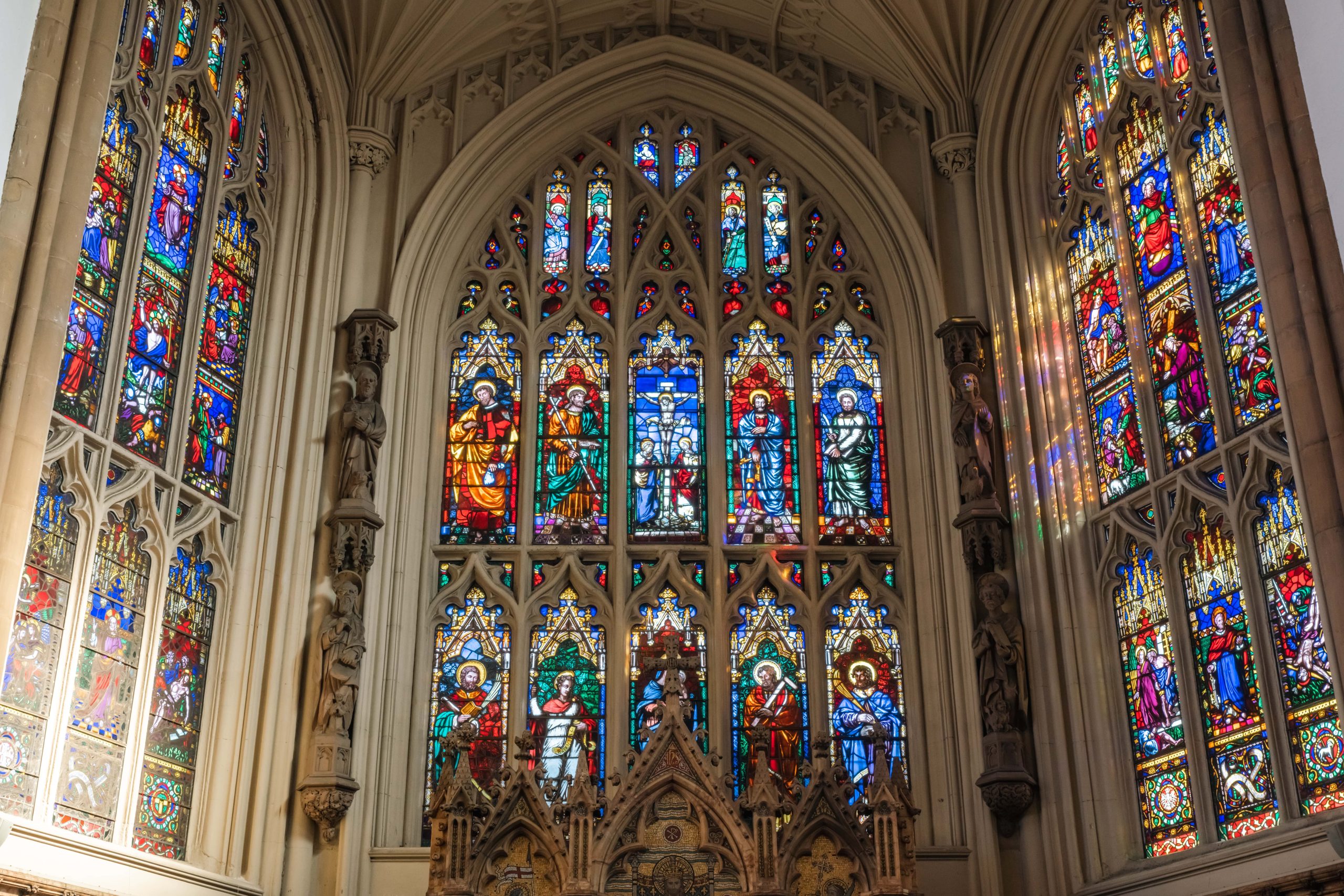 Windows above the altar